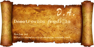 Demetrovics Angéla névjegykártya